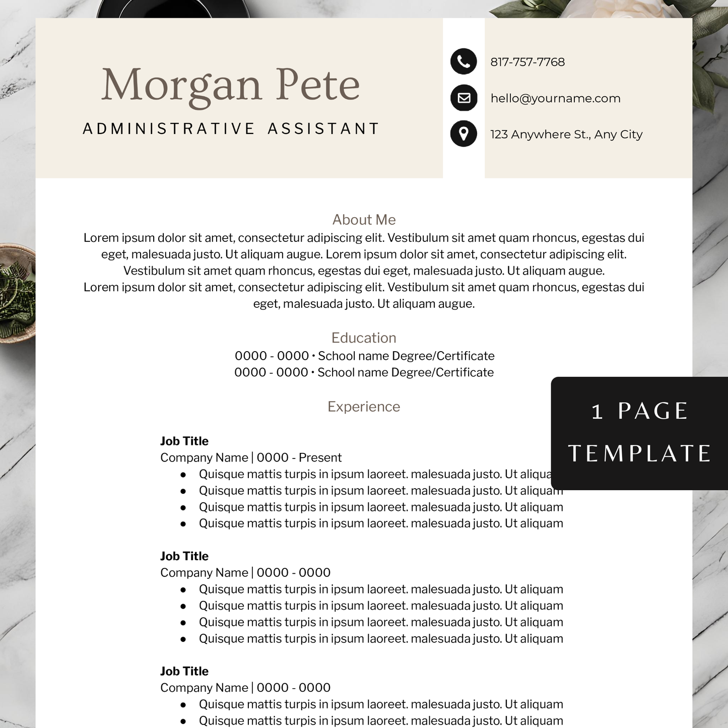 Resume Template Google Docs