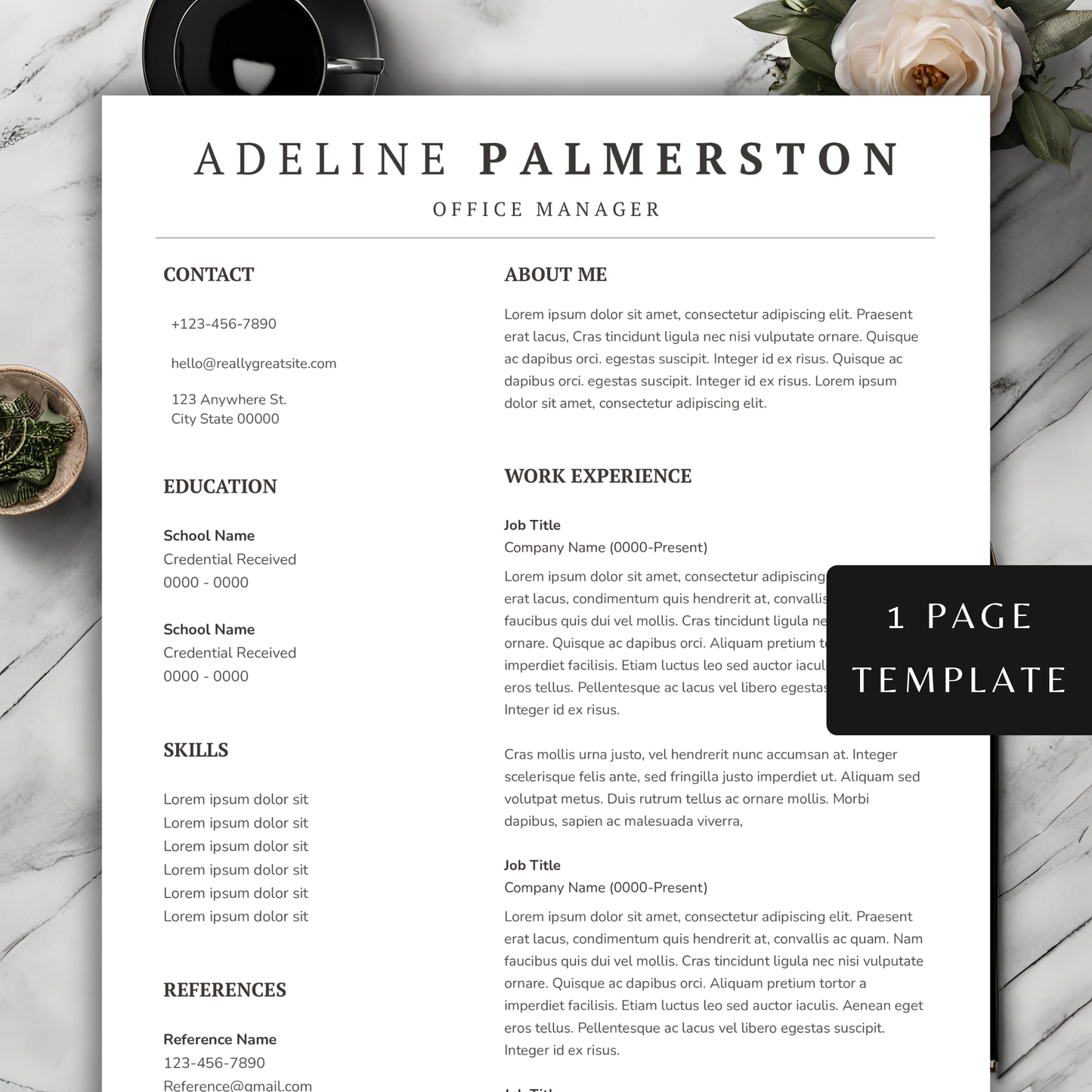 Resume Template Google Docs