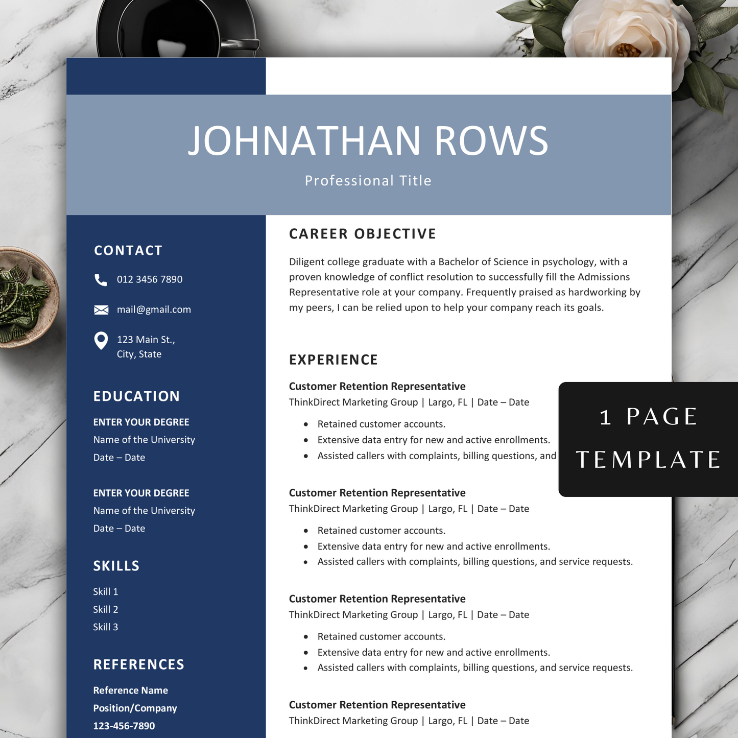 Free Download Resume Template MS Word