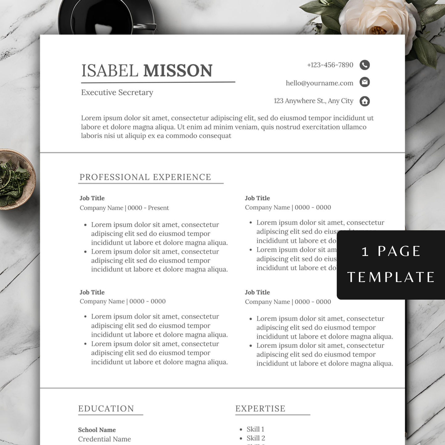 Resume Template Google Docs
