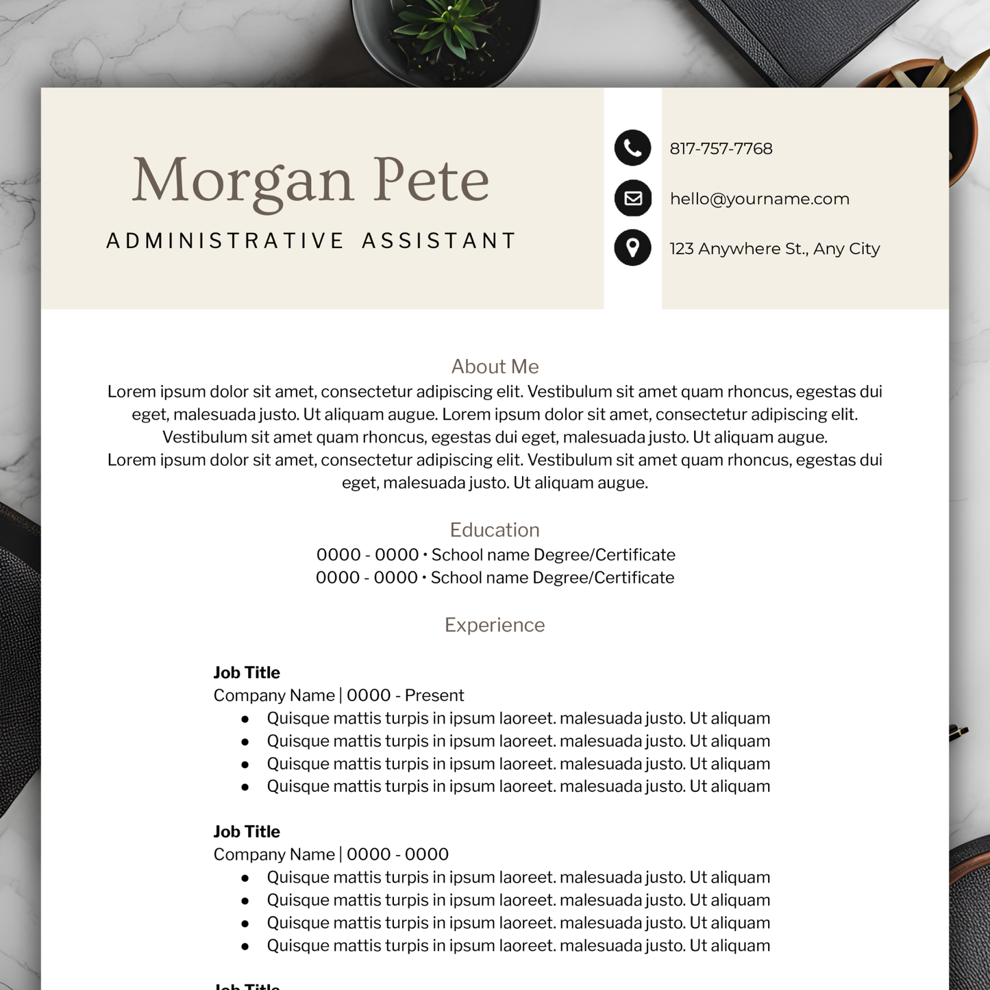 Resume Template Google Docs