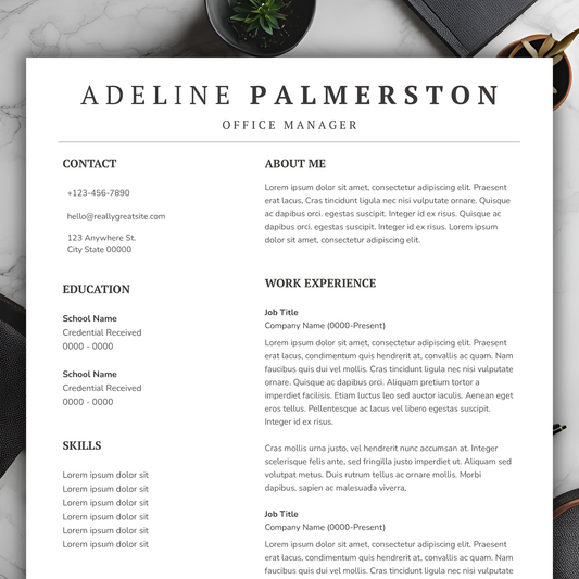 Resume Template Google Docs